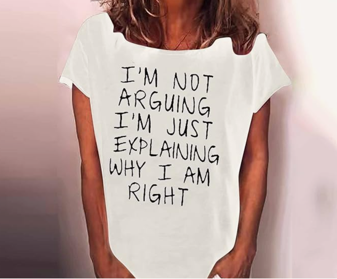 Funny Letter Print Women's Short Sleeve T-shirt 8 Colors Small-4X Large