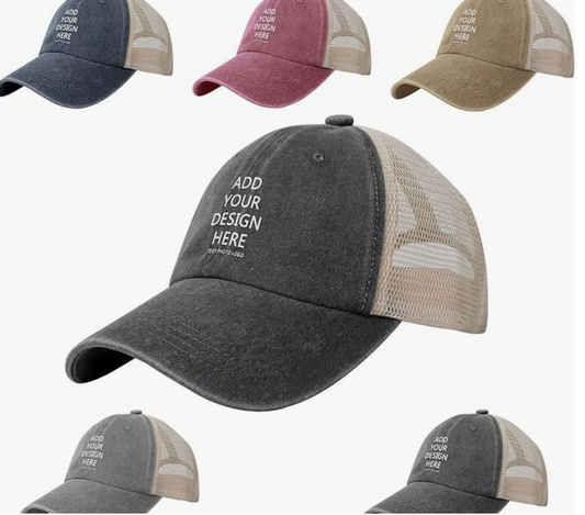 Personalized Unisex Hat Denim Mesh 8 Colors
