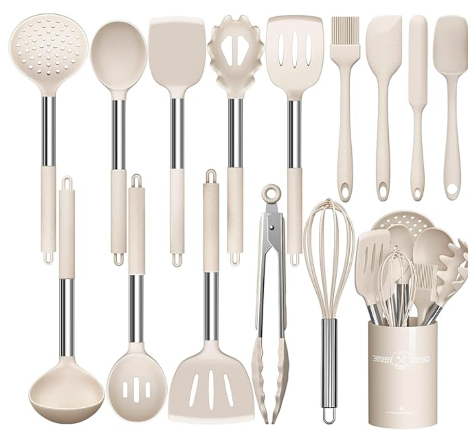 15 Pcs Stainless Steel Cooking Utensil Set Nonstick