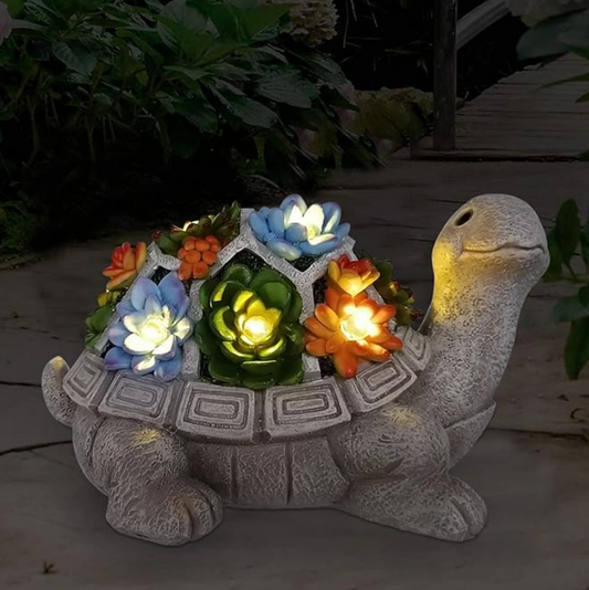 Solar Outdoor Statues Turtle 7 Designs - Lawn Decor, Patio, Balcony, Yard Ornament