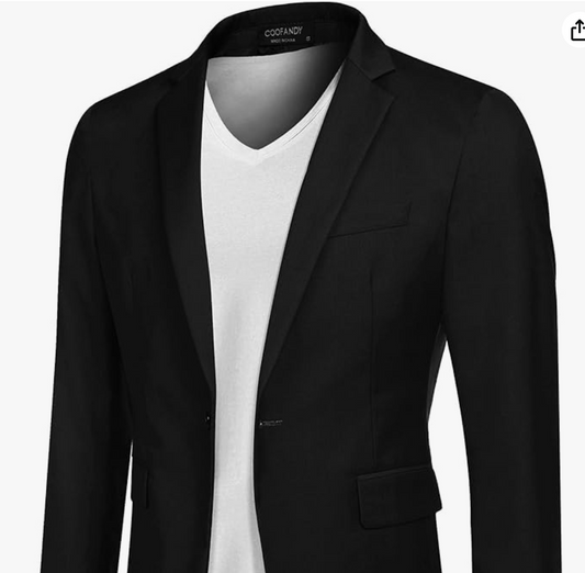Men's Sport Coat Casual Blazer One Button Business Dress Jacket Suit 11 Colors