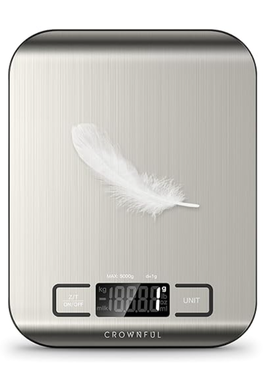 Food Scale 11lb Digital Kitchen Scales Weight Ounces And Grams Silver Or Black