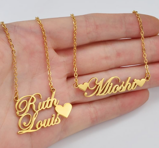 Personalized Name Pendant Necklace Accessory Men Women